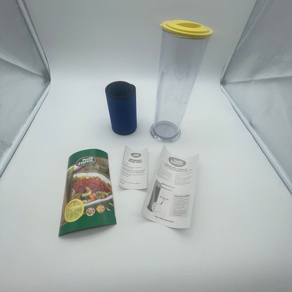 Pasta Express As Seen On TV Pasta Maker Tube Cooker with Thermal Sleeve and Reci